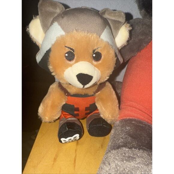 Marvel Rocket Raccoon Plush Toy Build A Bear Guardians Of The Galaxy W Mini - Picture 3 of 6